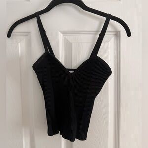 Zara black tank. Ribbed material. Size small. Adjustable straps